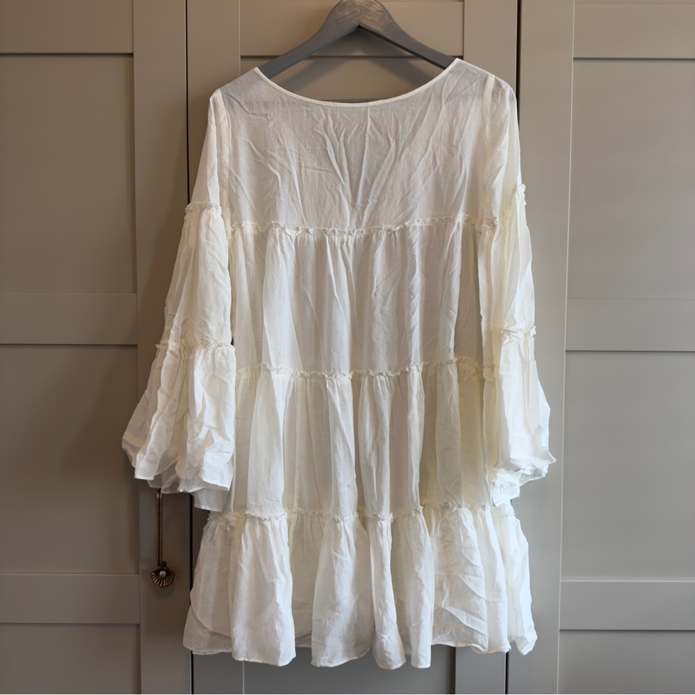 BCBG Max Azria Susie White Cotton Sundress - Picture 6 of 6